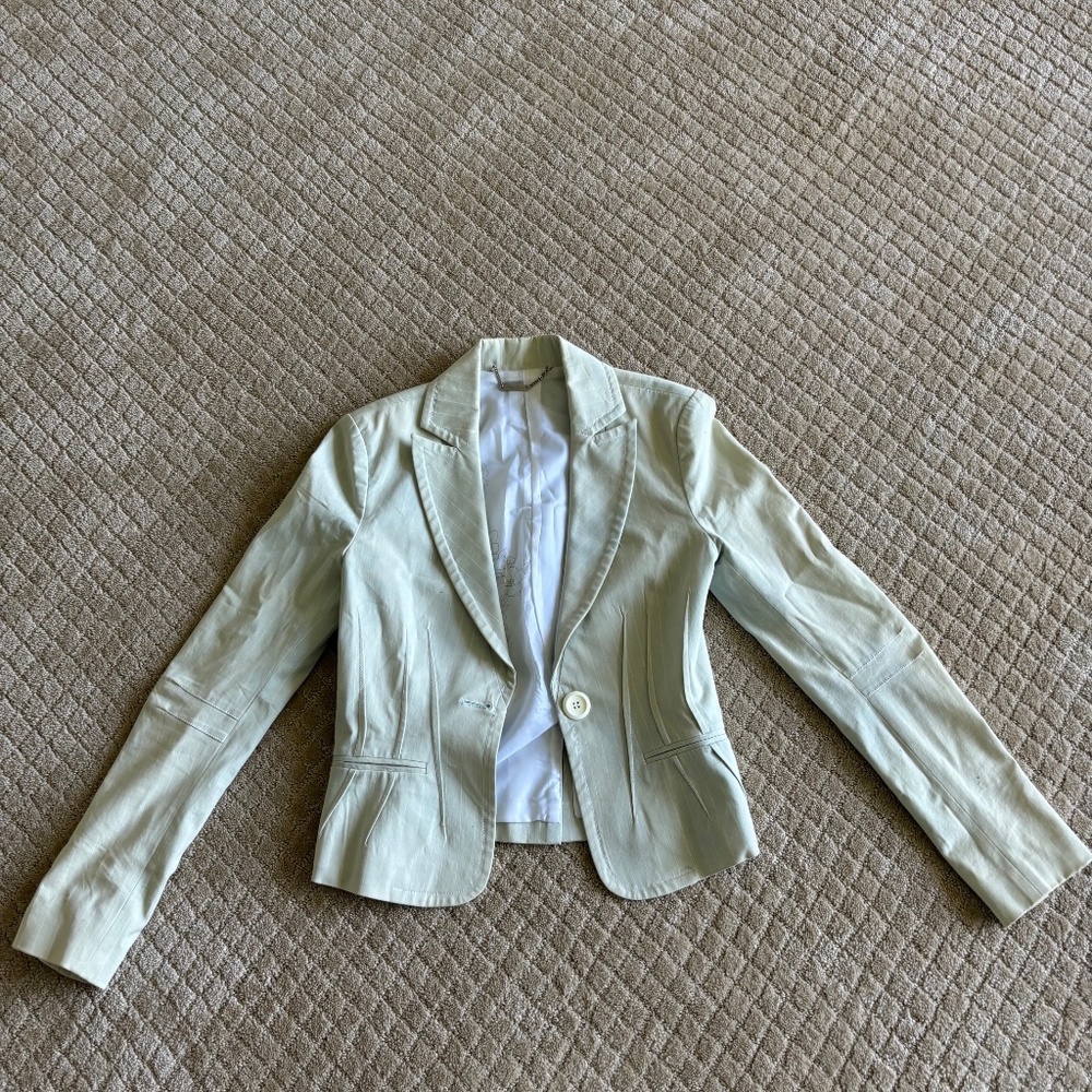 Pulsion light blue and white striped blazer